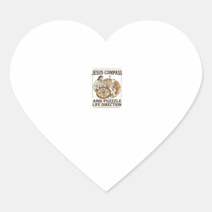 Jesus Compass And Puzzle Life Direction Jesus Comp Heart Sticker