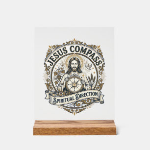Jesus Compass Spiritual Direction Jesus Compass Sp Acrylic Sign