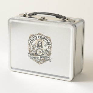 Jesus Compass Spiritual Direction Jesus Compass Sp Metal Lunch Box