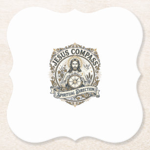 Jesus Compass Spiritual Direction Jesus Compass Sp Paper Coaster