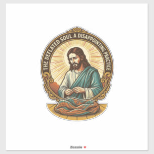 Jesus Completely Deflated Flat Yoga Ball Gym Humor