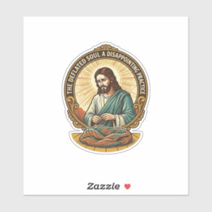 Jesus Completely Deflated Flat Yoga Ball Gym Humor