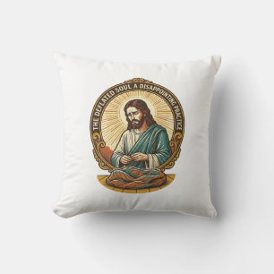 Jesus Completely Deflated Flat Yoga Ball Gym Humor Cushion