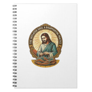 Jesus Completely Deflated Flat Yoga Ball Gym Humor Notebook
