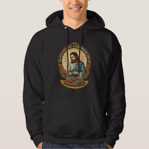 Jesus Completely Deflated Flat Yoga Ball Gym Humou Hoodie