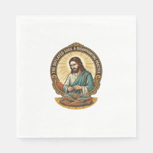 Jesus Completely Deflated Flat Yoga Ball Gym Humou Napkin