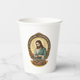 Jesus Completely Deflated Flat Yoga Ball Gym Humou Paper Cups