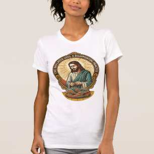 Jesus Completely Deflated Flat Yoga Ball Gym Humou T-Shirt