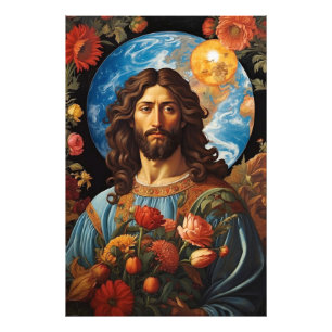*~* Jesus Concerned  Universe Earth  AP50 Cosmic Photo Print