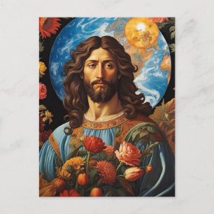 *~* Jesus Concerned  Universe Earth  AP50 Cosmic Postcard