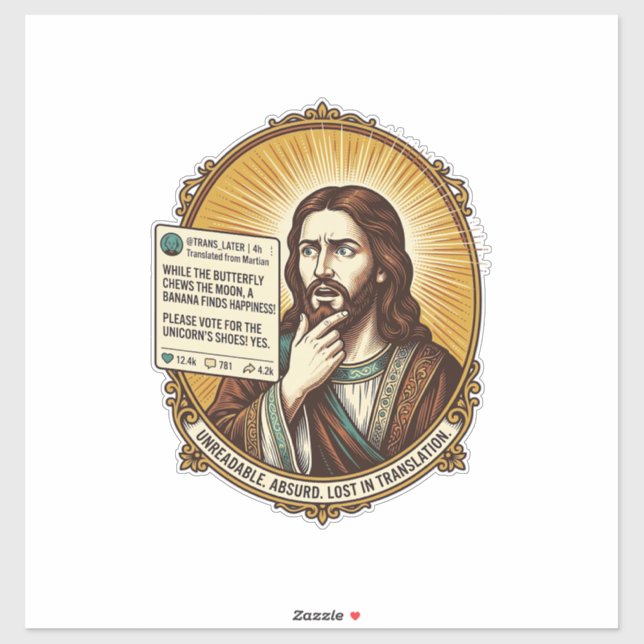 Jesus Confused Auto Translate Post Fail Social Hum (Sheet)