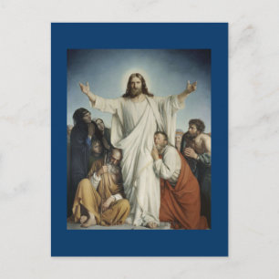 Jesus Consoles Crowd Postcard