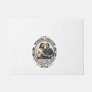 Jesus Construction Trades Shirt Christian Graphic_ Doormat