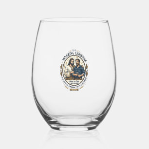 Jesus Construction Trades Shirt Christian Graphic_ Stemless Wine Glass