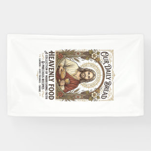 Jesus Cookbook Recipe Card Aesthetic Vintage Shirt Banner