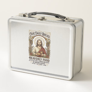 Jesus Cookbook Recipe Card Aesthetic Vintage Shirt Metal Lunch Box
