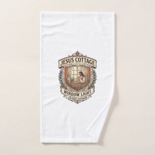 Jesus Cottage Window Light Jesus Cottage Window Li Hand Towel