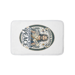 Jesus Coupon Thrift Frugal Shirt Faith Based Desig Bath Mat