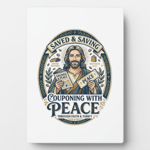 Jesus Coupon Thrift Frugal Shirt Faith Based Desig Plaque