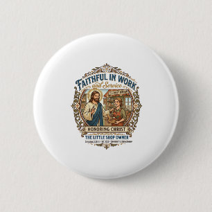 Jesus Craft Seller Etsy Maker Shirt Faith Based De 6 Cm Round Badge