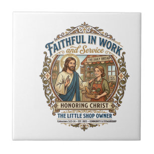 Jesus Craft Seller Etsy Maker Shirt Faith Based De Ceramic Tile