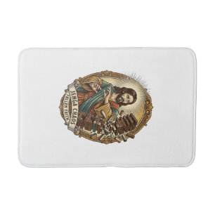 Jesus Crashing Party Jenga Tower Game Fail Humor_1 Bath Mat