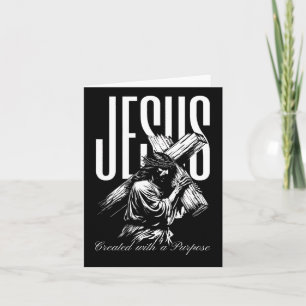 Jesus Created With A Purpose Vintage Faith Over Fe Card