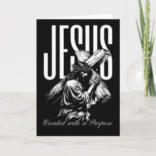 Jesus Created With A Purpose Vintage Faith Over Fe Card