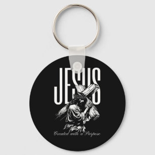 Jesus Created With A Purpose Vintage Faith Over Fe Key Ring