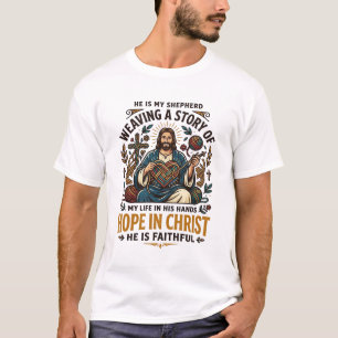Jesus Crochet Knitting T-Shirt Inspirational Faith