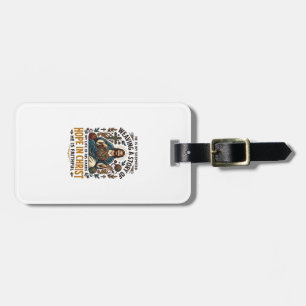 Jesus Crochet Knitting T-Shirt Inspirational Faith Luggage Tag