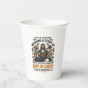 Jesus Crochet Knitting T-Shirt Inspirational Faith Paper Cups