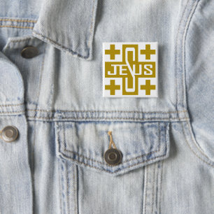 Jesus' Cross 15 Cm Square Badge