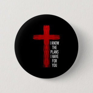 Jesus Cross Bible Verse Christian Long Sleeve 6 Cm Round Badge