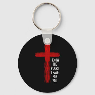 Jesus Cross Bible Verse Christian Long Sleeve Key Ring