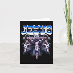 Jesus Cross Christian 90s Bootleg Style  Card