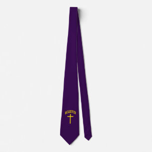 Jesus Cross Christian Believer Tie