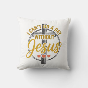 Jesus Cross Christian Typography Shirt Design_1 Cushion
