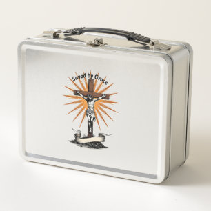 Jesus Cross Faith Vintage Engraving Christian Shir Metal Lunch Box