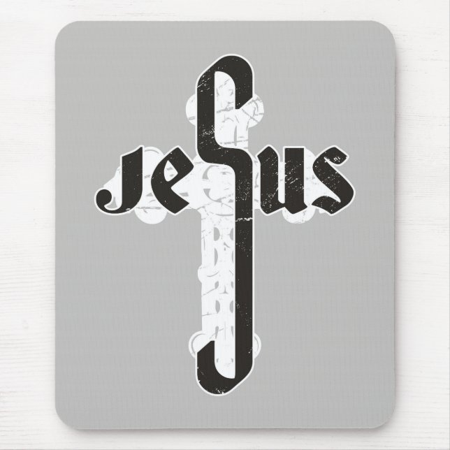Jesus Cross Mouse Pad (Front)