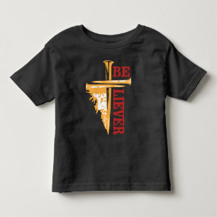 Jesus Cross Nail Design – Powerful Christian Toddler T-Shirt