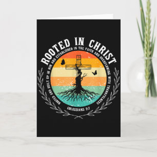 Jesus Cross Pray Bible Verse Christian Rooted In C Card