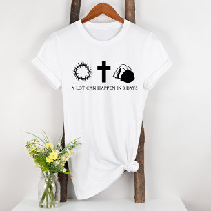 Jesus Cross Resurrection Easter 3 Days Bible T-Shirt
