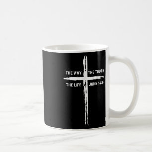 Jesus Cross The Way Truth Life Men Women Kids Chri Coffee Mug