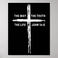 Jesus Cross The Way Truth Life Men Women Kids Chri