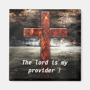 Jesus Cross with Bible scripture Magnet