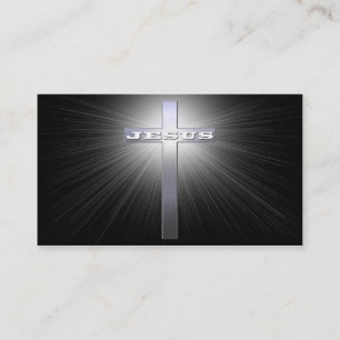 Jesus Cross With Light Business Card