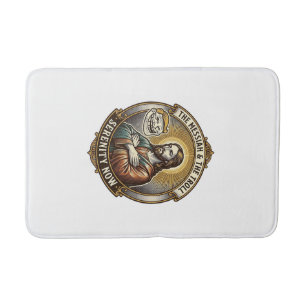 Jesus Crossing Arms Internet Troll Face Emoji Humo Bath Mat