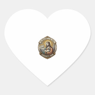 Jesus Crossing Arms Internet Troll Face Emoji Humo Heart Sticker