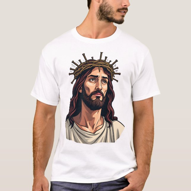 Jesus Crown Nails Vintage Engraving Tee 2 (Front)